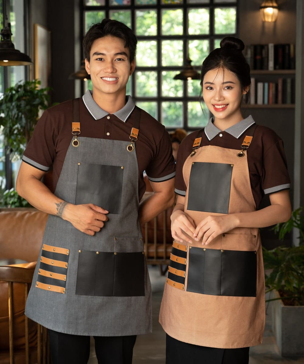 Tạp dề đồng phục phong cách hiện đại
