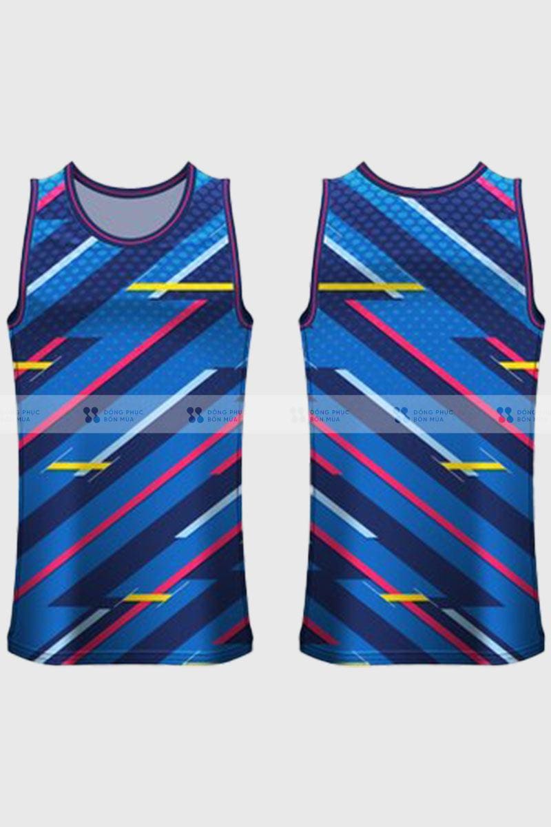 Áo chạy bộ singlet sọc xanh [MUA NHIỀU]