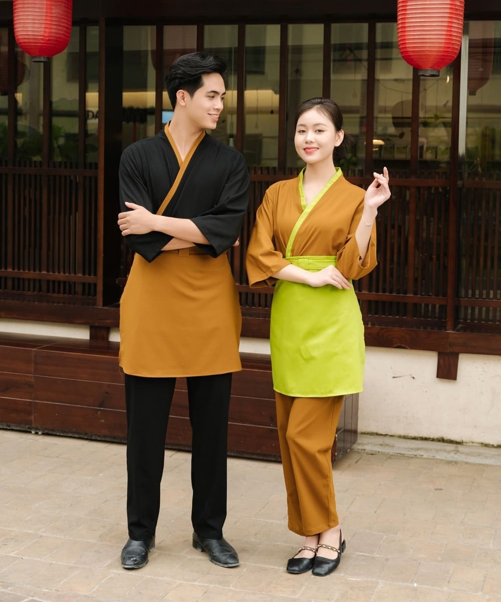 Đồng phục nhà hàng Nhật Bản bền đẹp, thiết kế ấn tượng