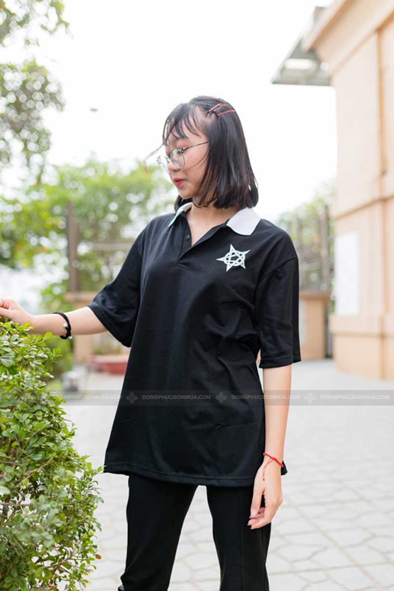 Áo phông đồng phục lớp màu đen