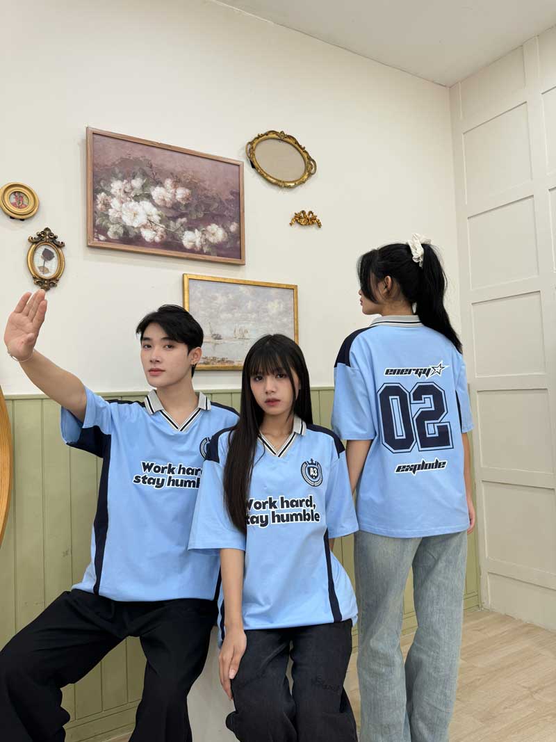 Mẫu áo Hoopster đồng phục lớp màu xanh dương
