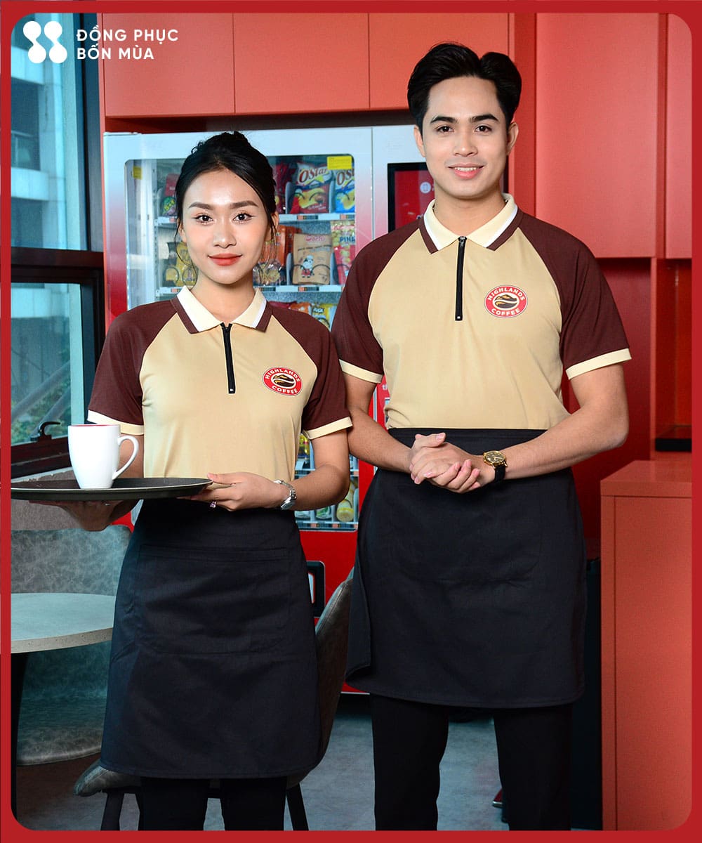 Áo đồng phục cổ bẻ thương hiệu Highland