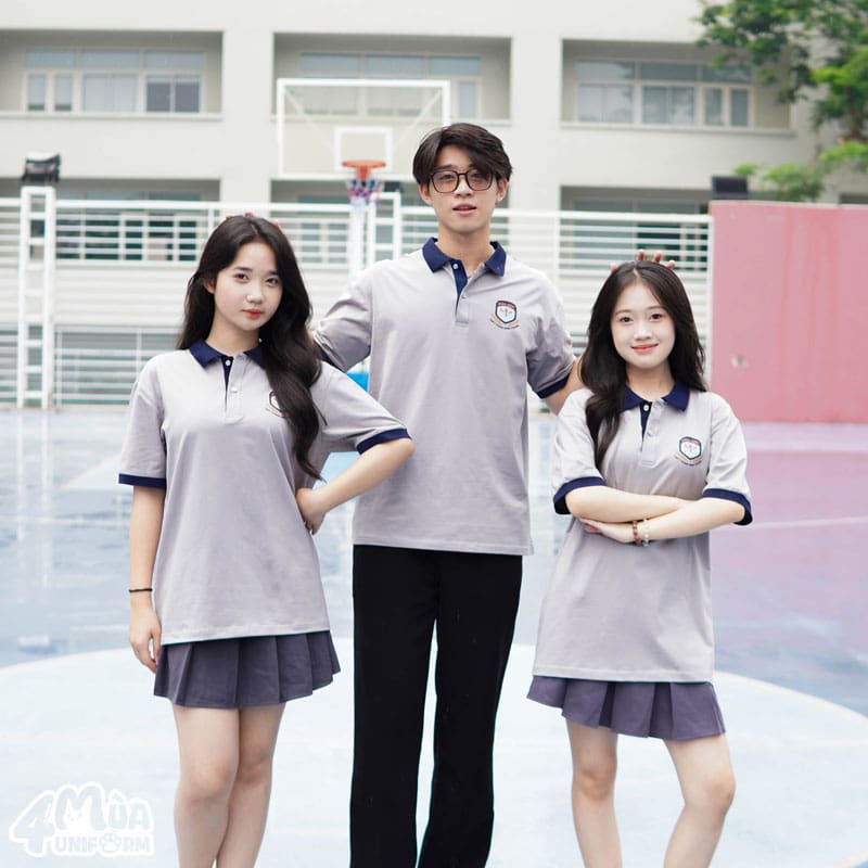 Mẫu đồng phục áo lớp Hype màu xám