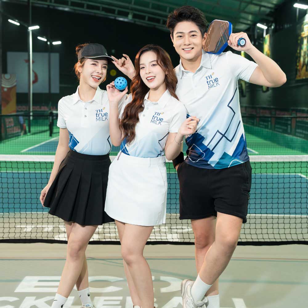Áo polo đồng phục chơi PickleBall TH True Milk