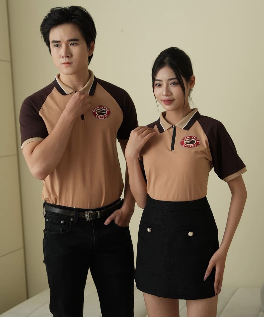 Áo thun công ty Highlands Coffee chất liệu thoáng mát