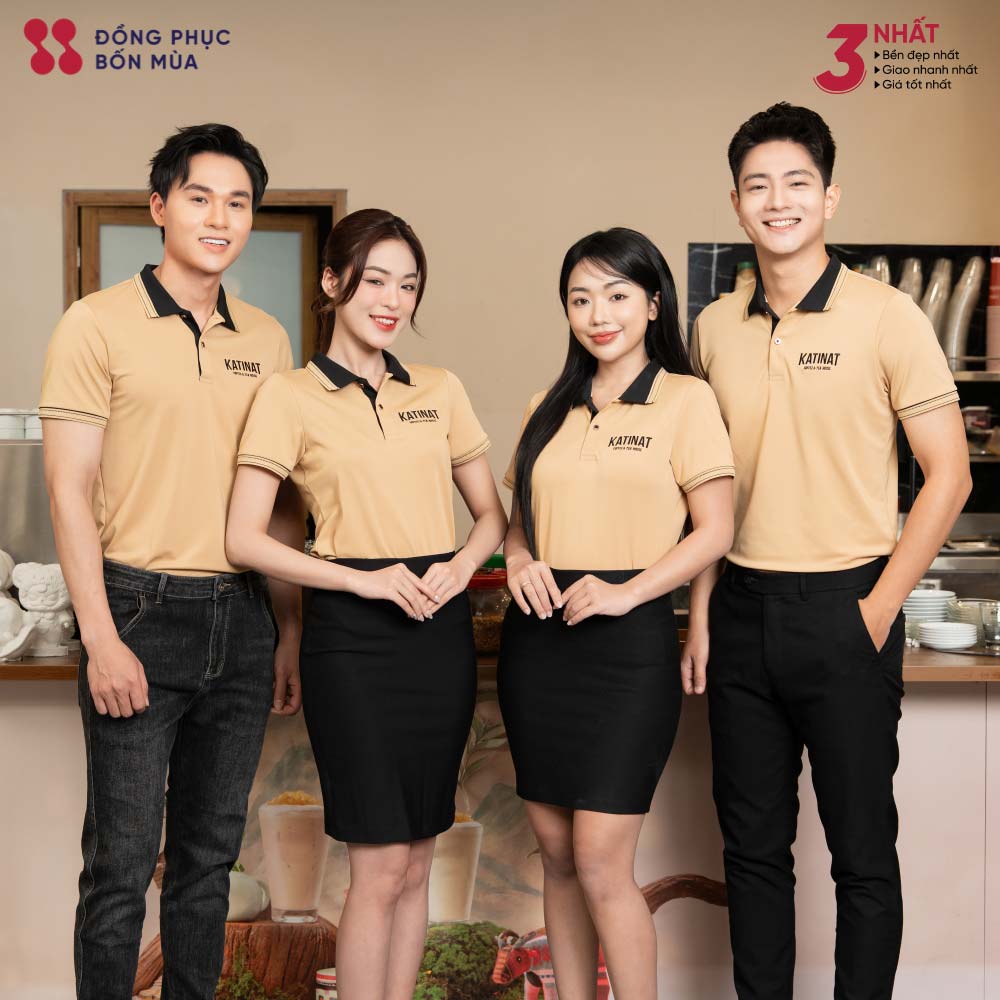 Mẫu áo đồng phục KATINAT Coffee & Tea House – Hiện đại và tiện lợi