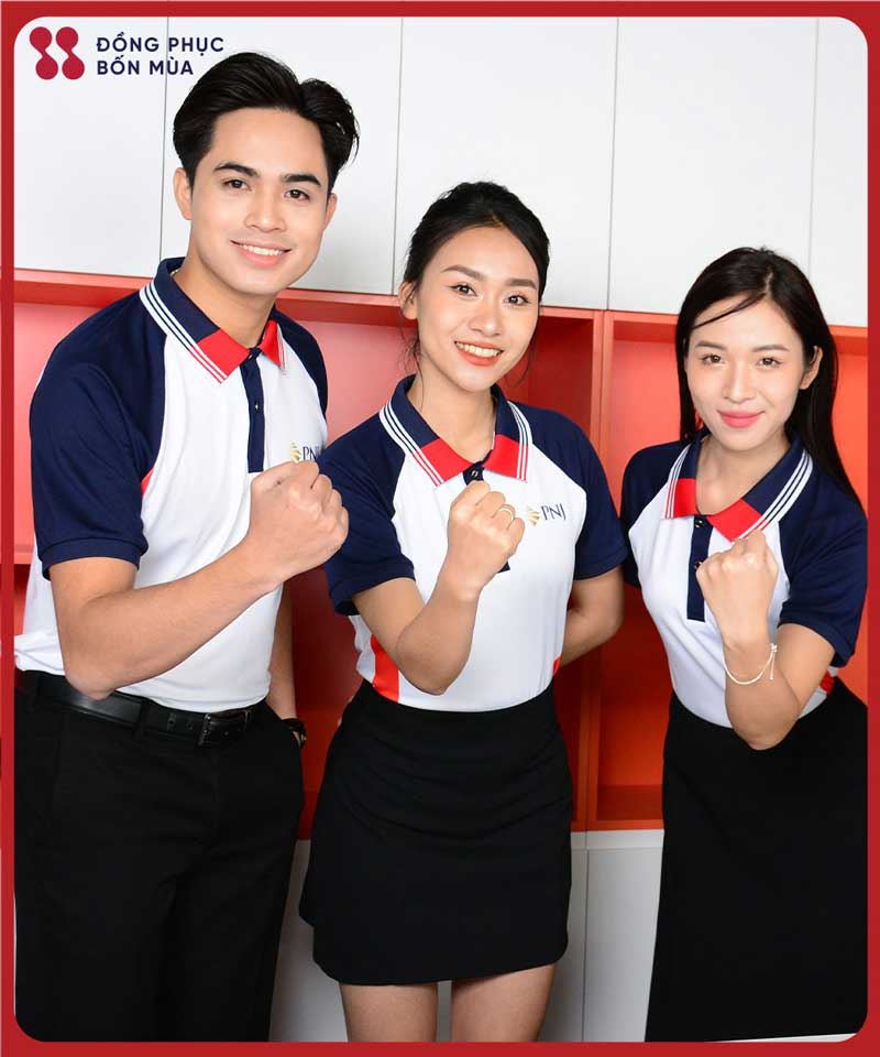 Áo polo đồng phục công ty thương hiệu PNJ